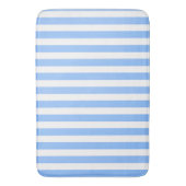 青と白のキャンディストライプー バスマット (正面縦)