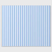 青と白のキャンディストライプー ラッピングペーパー (フラット)