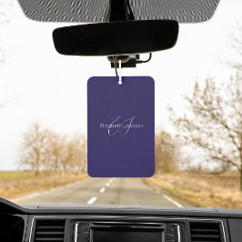 青と白のクラシックミニマリストの名カスタマイズ前 カーエアーフレッシュナー