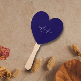 青と白のクラシックミニマリストの名カスタマイズ前 ハンドファン