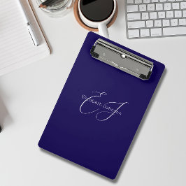 青と白のクラシックミニマリストの名カスタマイズ前 ミニクリップボード