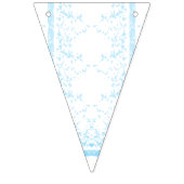 青と白のクリエイティブ・アートのモットを特徴とする絨毯 バンティングフラッグ (第2の旗)