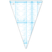 青と白のクリエイティブ・アートのモットを特徴とする絨毯 バンティングフラッグ (第1の旗)