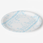 青と白のクリエイティブ・アートのモットを特徴とする絨毯 ペーパープレート (アングル)