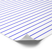 青と白のクリスチャン・クロスのミニマリストのラインアート ポスター (角)