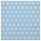 青と白のクリスマススノーフレークのパターン ファブリック (見本)