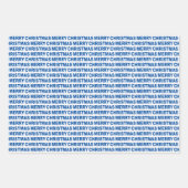 青と白のクリスマスタイポグラフィ ラッピングペーパーシート (正面2)