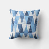 青と白のクリスマスツリー クッション (裏面)