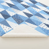 青と白のクリスマスツリー シェルパブランケット (3/4)