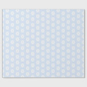 青と白のクリスマスツリー ラッピングペーパー (フラット)