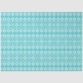 青と白のクリスマスフェア島のパターン 薄葉紙