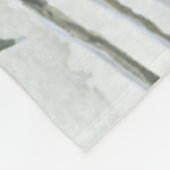 青と白のクリスマス教会のシーン毛布 フリースブランケット (角)