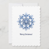 青と白のクリスマス 招待状 (裏面)