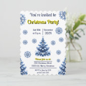 青と白のクリスマス 招待状 (スタンド正面)