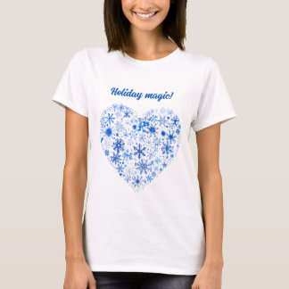 青と白のクリスマス Tシャツ