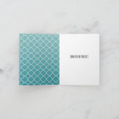 青と白のクローバーありがとう サンキューカード (内部)