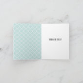 青と白のクローバーありがとう サンキューカード (内部)