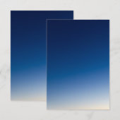 青と白のグラデーシ結婚ョン 招待状 (正面/裏面)