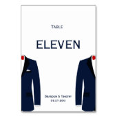 青と白のゲイ結婚のテーブル番号 テーブルナンバー (裏面)