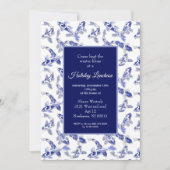 青と白のコイと休日の昼食会 案内状 (正面)