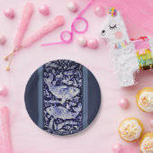 青と白のコイ魚エレガントの食事 ペーパープレート (パーティー)