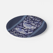 青と白のコイ魚エレガントの食事 ペーパープレート (アングル)