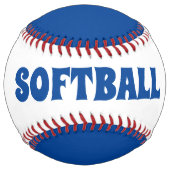 青と白のコーチパパ名ソフトボール ソフトボール (裏面)