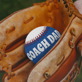 青と白のコーチパパ名ソフトボール ソフトボール