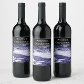 青と白のコールドクリークワインラベル ワインラベル (ボトル)