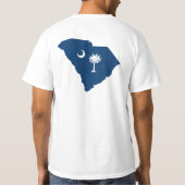 青と白のサウスカロライナ Tシャツ (裏面)