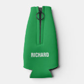 青と白のサッカーシャストライプツ ボトルクーラー (裏面)