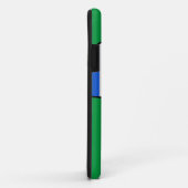 青と白のサッカーシャストライプツ Case-Mate iPhoneケース (裏面/右)