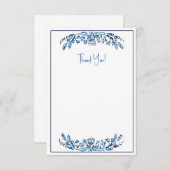 青と白のサンキューカード サンキューカード (正面/裏面)