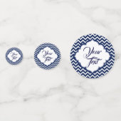 青と白のシェブロン コンフェッティ (裏面)