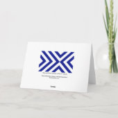 青と白のシェブロン サンキューカード (裏面)