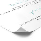 青と白のシグネチャードリンク結婚ズのバーポスター ポスター (角)