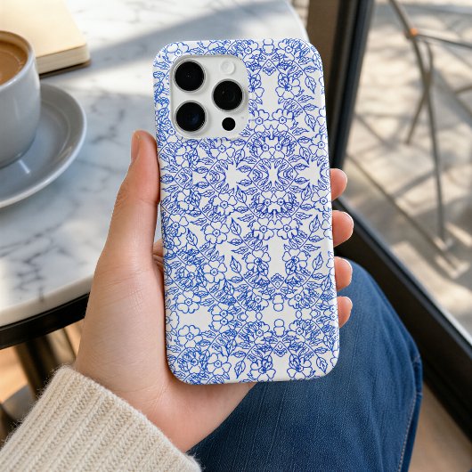 青と白のシノワズリーフラワー ヴィンテージ Case-Mate iPhoneケース
