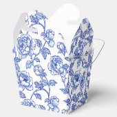 青と白のシノワズリー花模様 フェイバーボックス (オープン)