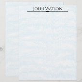 青と白のシボロンのレターヘッド レターヘッド (正面/裏面)