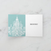 青と白のシャンデリアありがとう サンキューカード (内部)