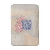 青と白のショウガの瓶 バスマット (正面縦)