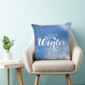 青と白のシンプル クッション (椅子)