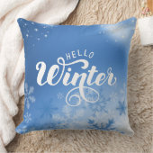 青と白のシンプル クッション (ブランケット)