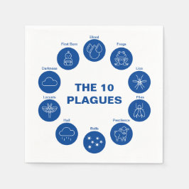 青と白のシーダー10リーグを越える スタンダードカクテルナプキン