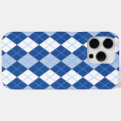 青と白のシームレスなパタアーガイルーン Case-Mate iPhoneケース (裏面 (横))