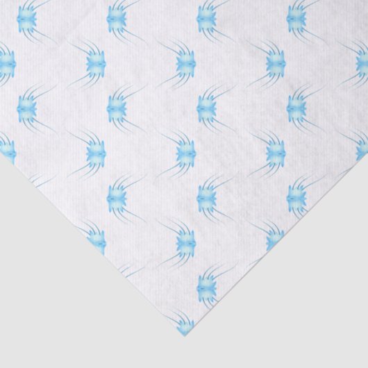 青と白のシーライフアニマルティッシュペーパー 薄葉紙 (詳細)