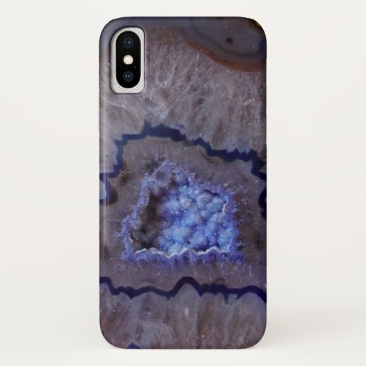 青と白のジオードミネラルストーン セルケース Case-Mate iPhoneケース (裏面)