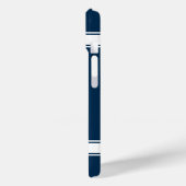 青と白のジャージストライプーフットボール Case-Mate iPhoneケース (裏面 / 左)