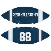 青と白のジャージストライプー アメリカンフットボール (パネル)