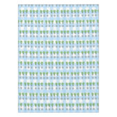 青と白のジンジャージャー テーブルクロス (正面)